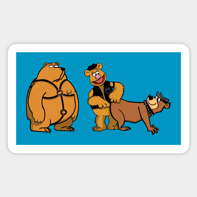 Gay Barebacking Bears Sticker by scottsherwood